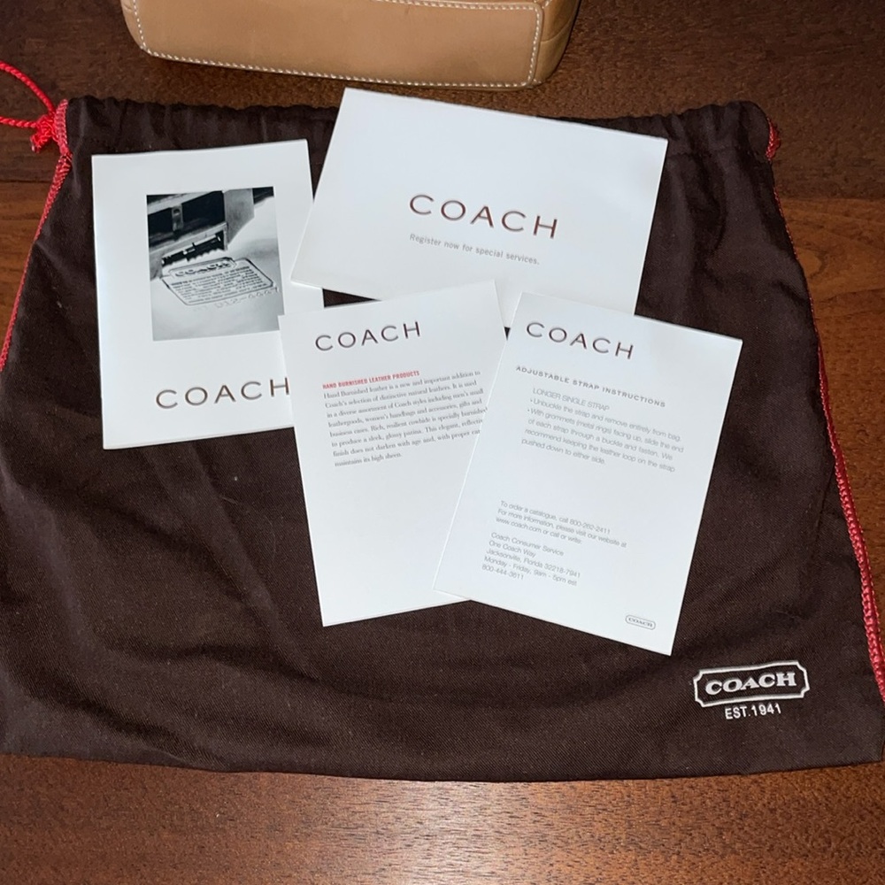 Vintage COACH Brown Leather Crossbody Bag NWT - Picture 10 of 11